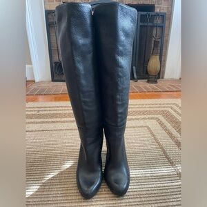 Vince Camuto Black Pebbled Leather Boots Size 8.5